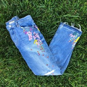 Zara Embroidered Jeans